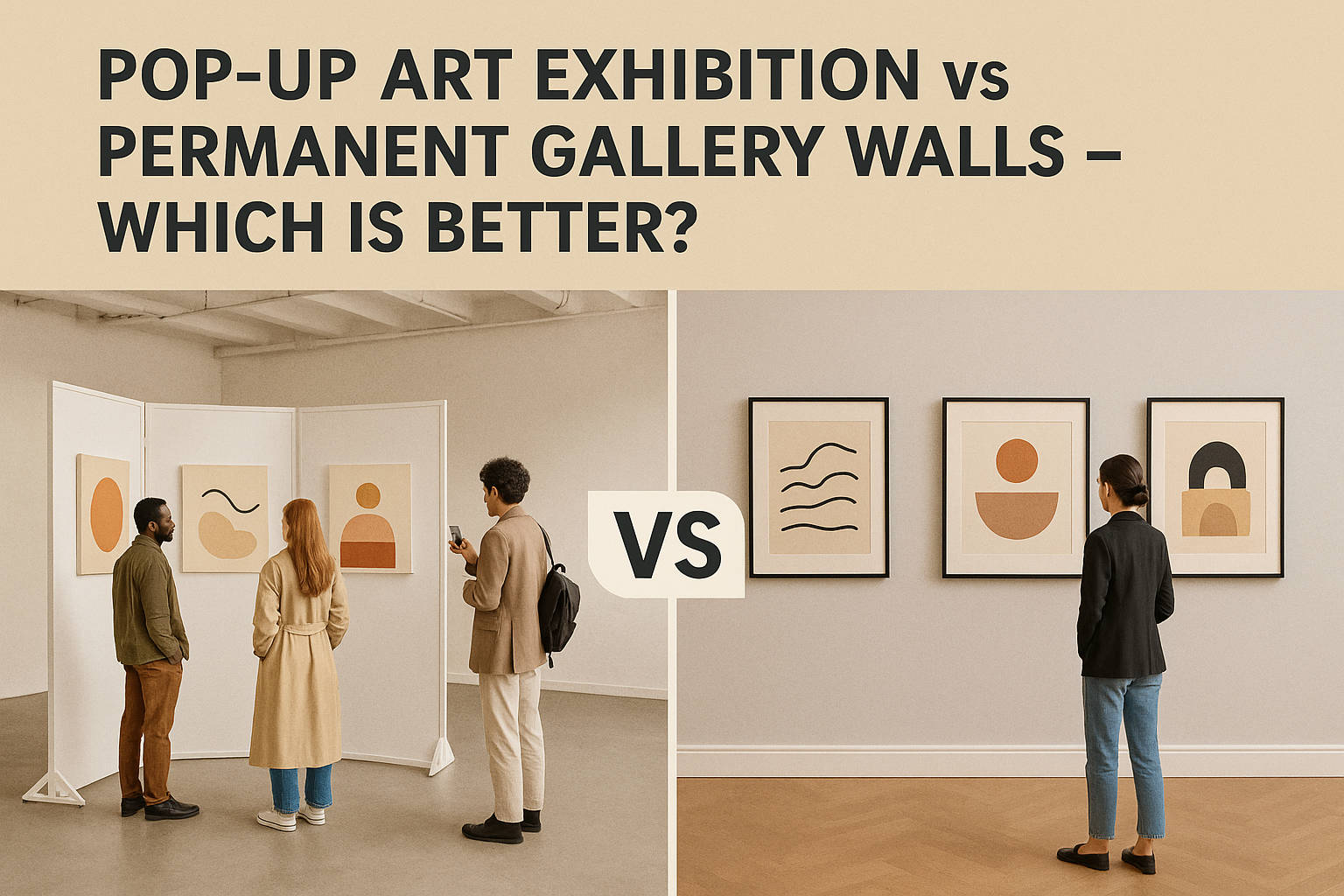 Pop-up art exhibition vs permanent gallery walls – which is better