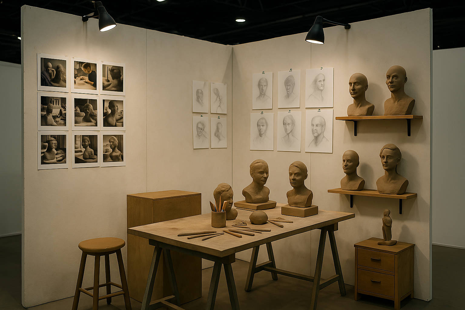 sculpture workshop exhibition display