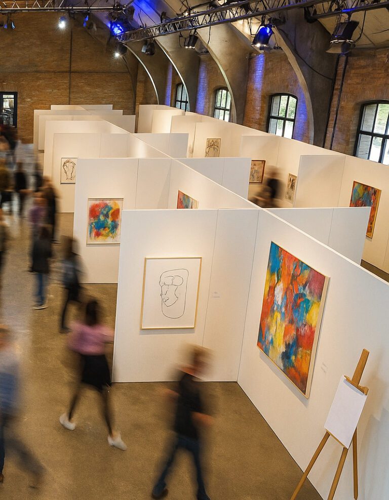 walls for a temporary art exhibition