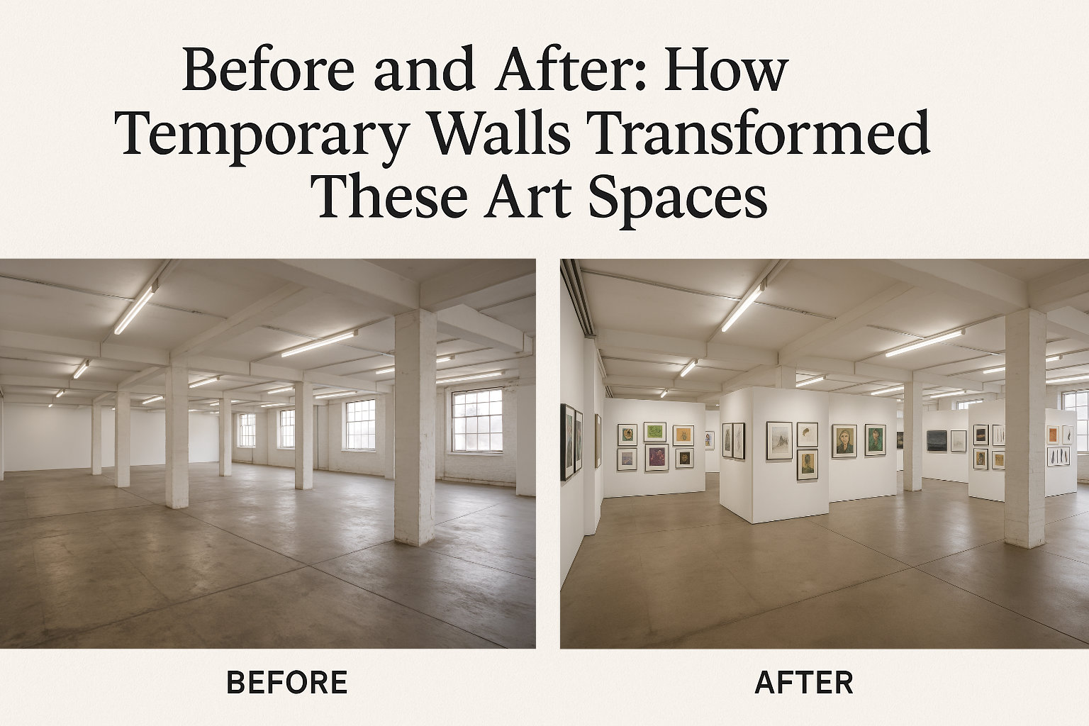 Before and After: How Temporary Walls Transformed These Art Spaces