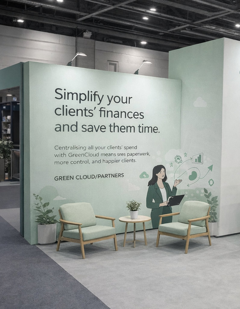 branded exhibition stand wall hire