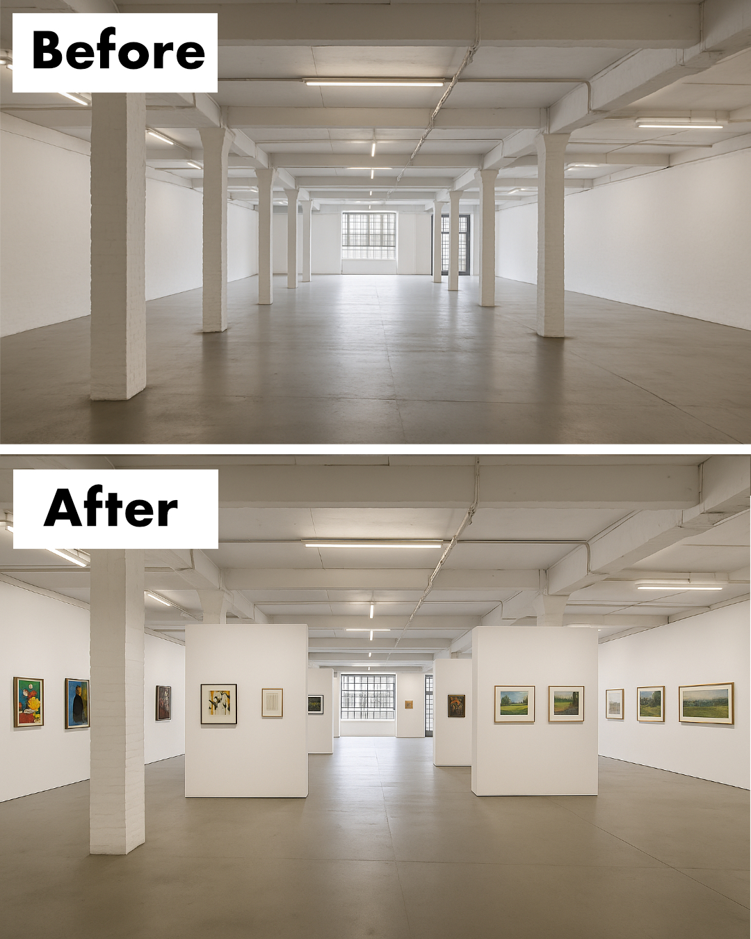 temporary gallery walls