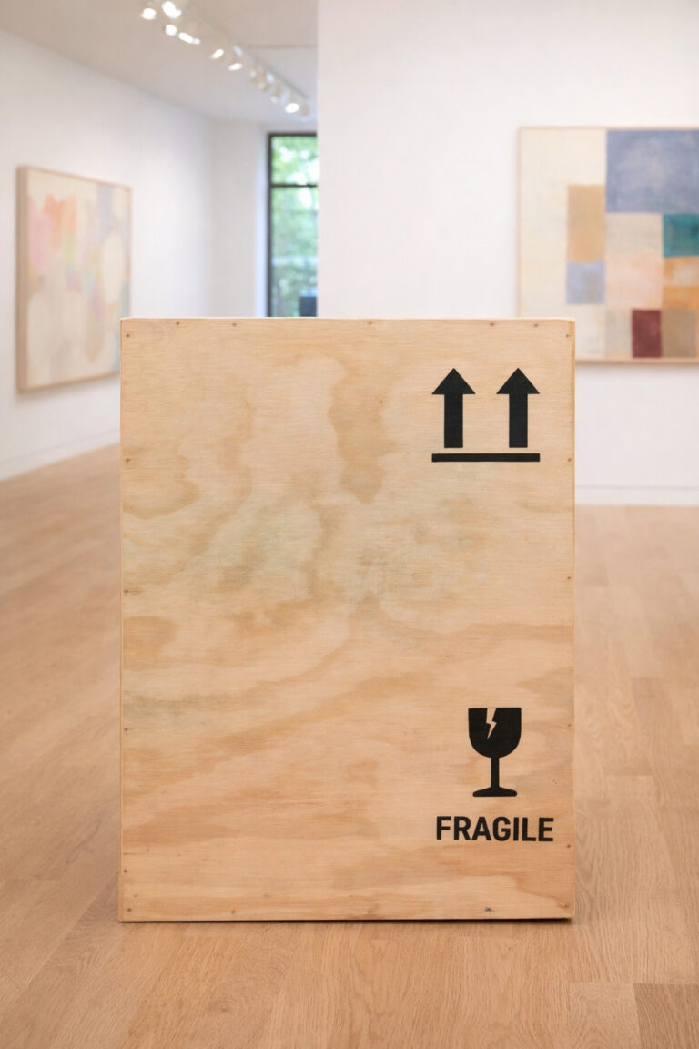 custom wooden art shipping crate