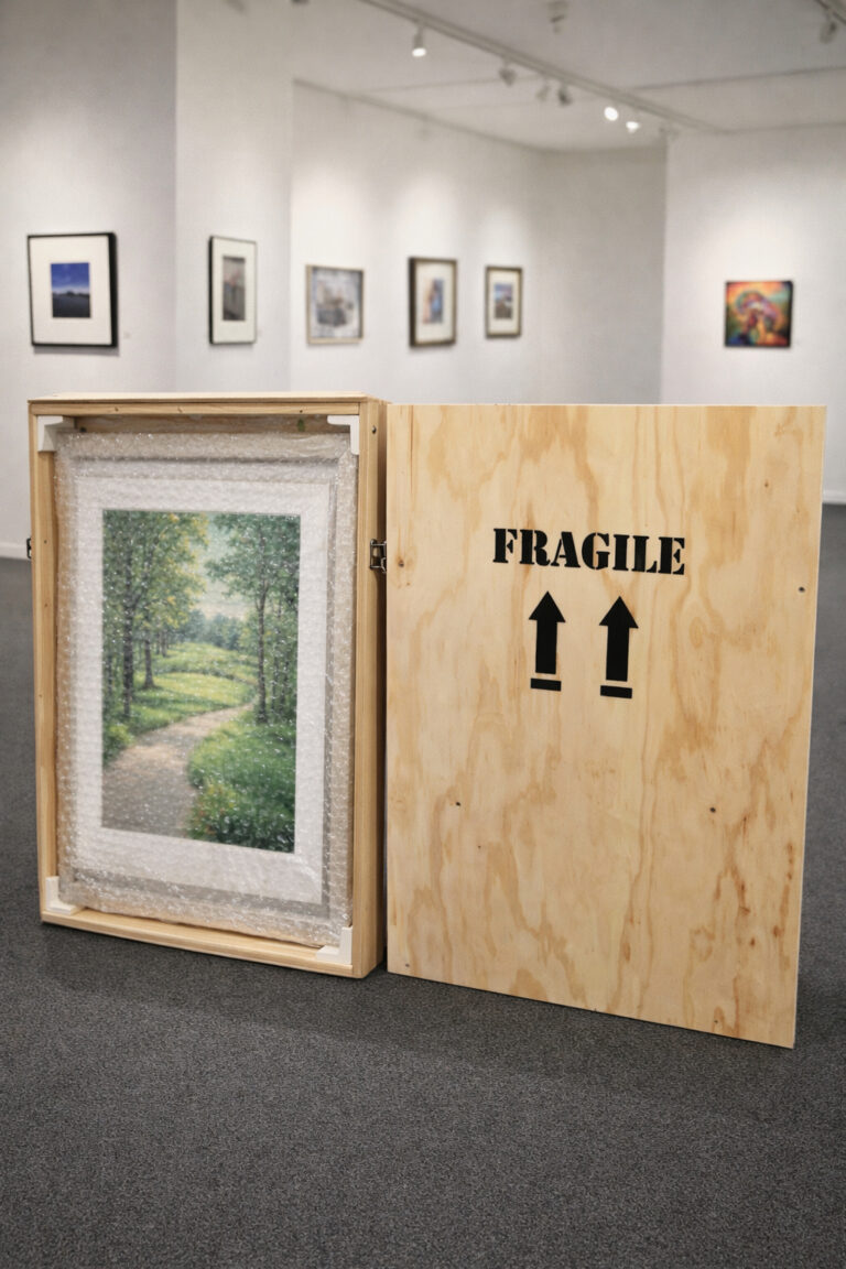 custom sized art shipping crate
