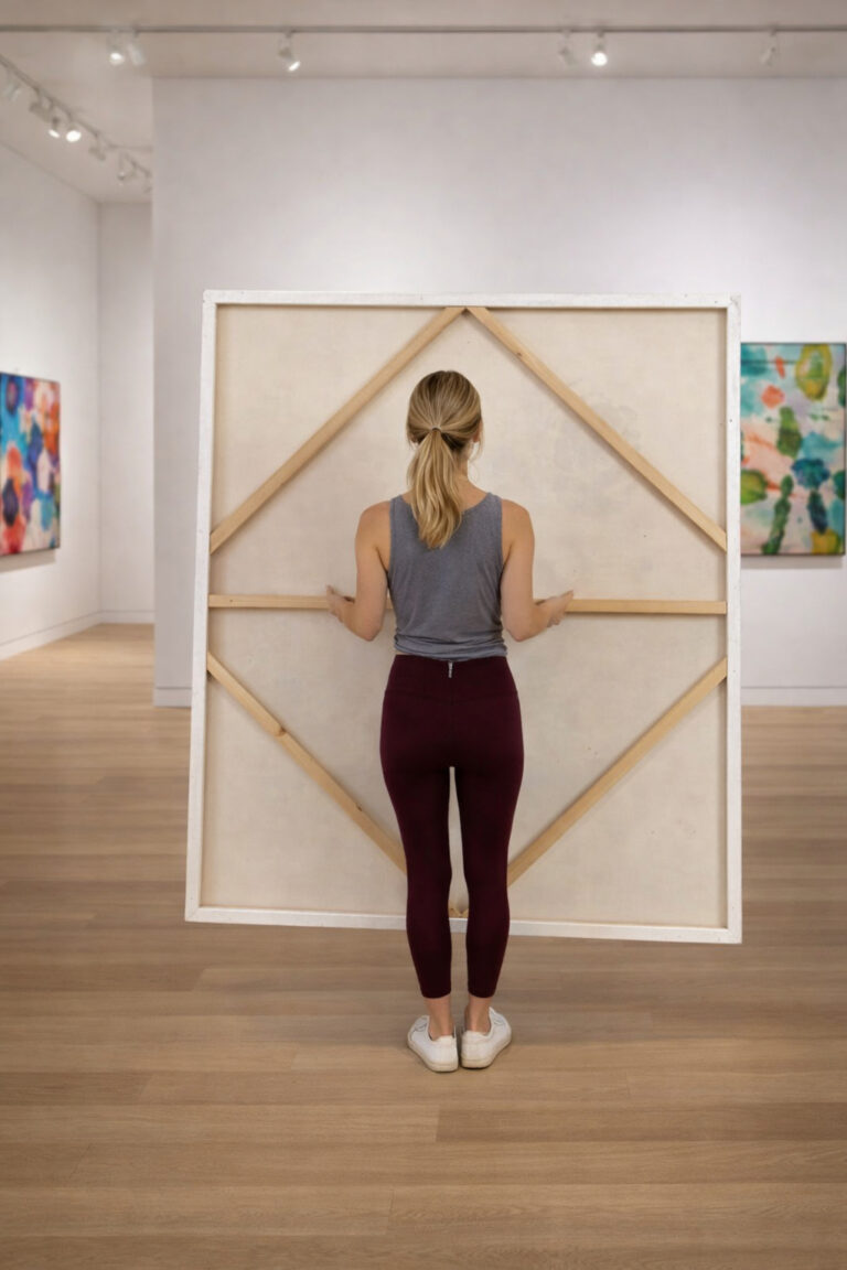 extra large custom blank canvas at an exhibition